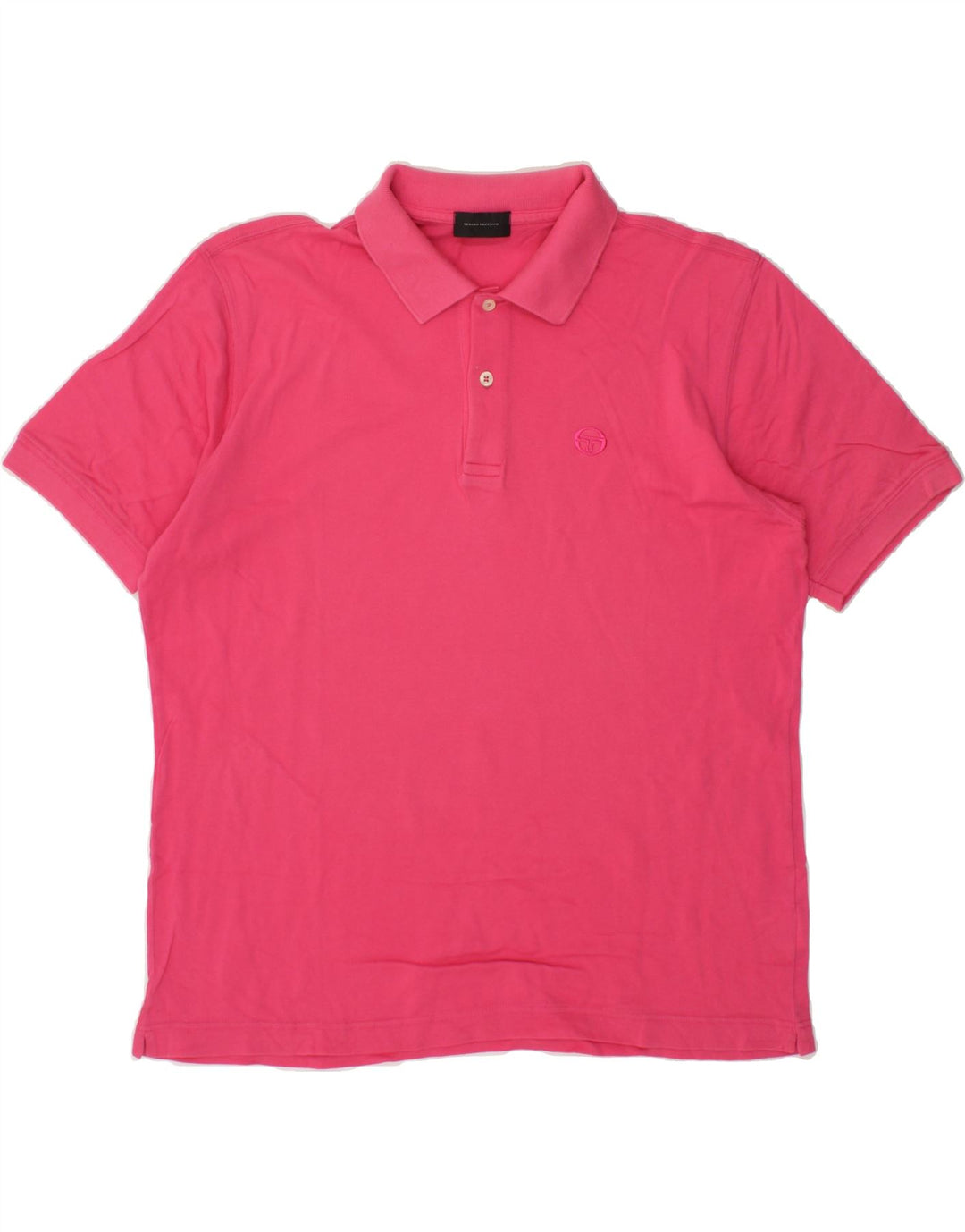 SERGIO TACCHINI Mens Polo Shirt IT 50 Medium Pink Cotton Vintage Sergio Tacchini and Second-Hand Sergio Tacchini from Messina Hembry 