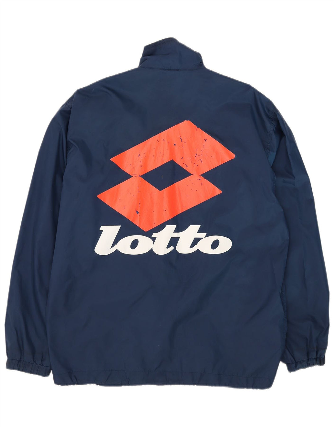 Lotto masculino gráfico solto ajuste agasalho jaqueta média azul marinho