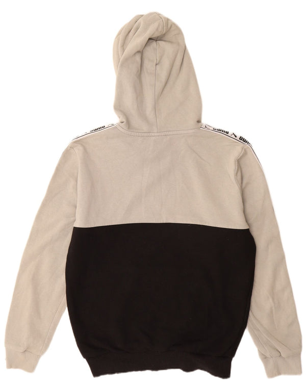 Puma masculino gráfico moletom com capuz XS preto colorblock algodão