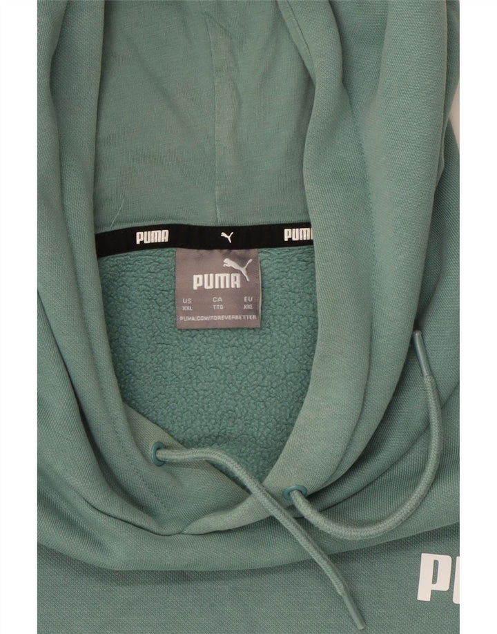 Puma Mens Hoodie Jumper 2XL Algodão Azul