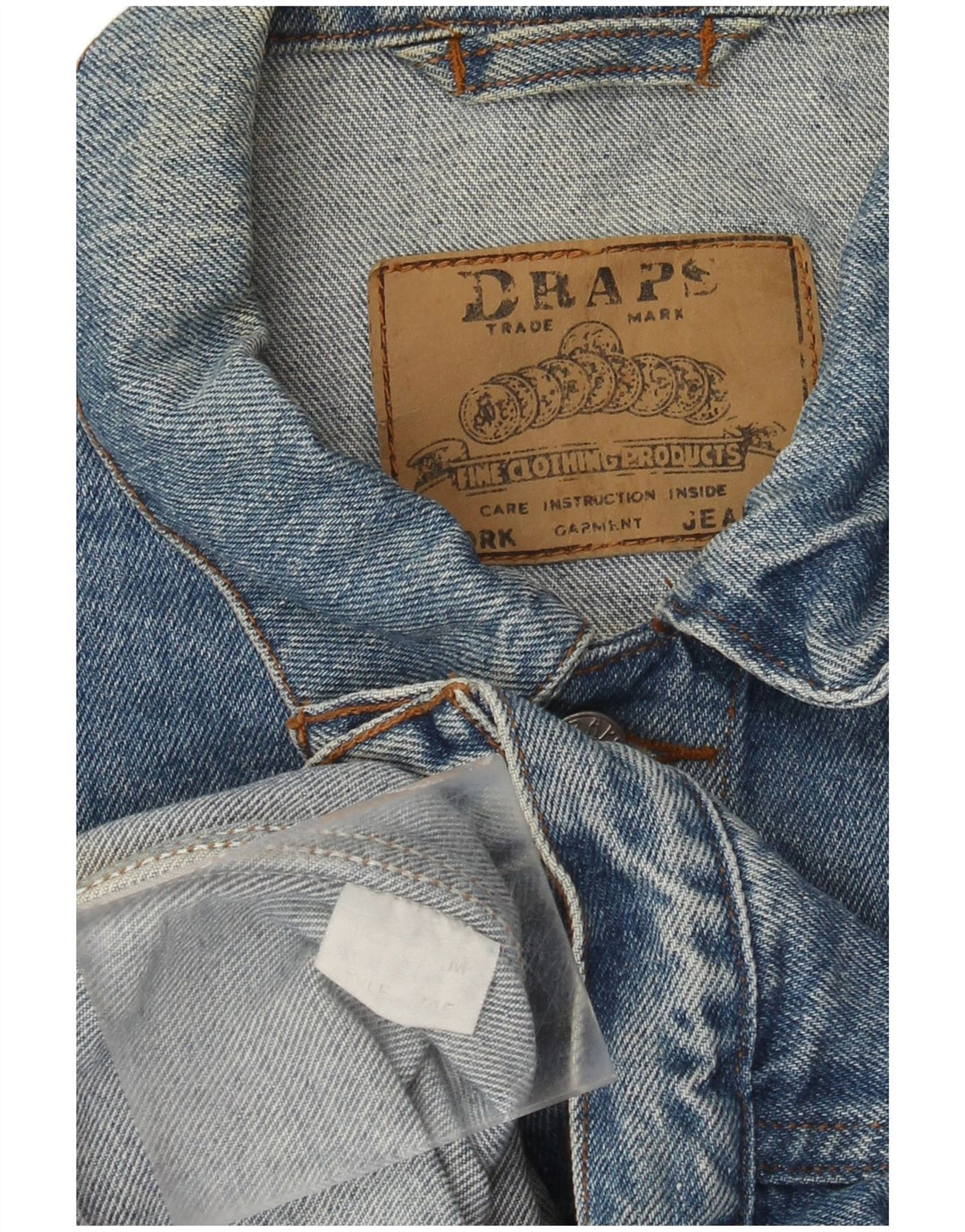 Jaqueta jeans feminina vintage de grandes dimensões Reino Unido 14 azul médio