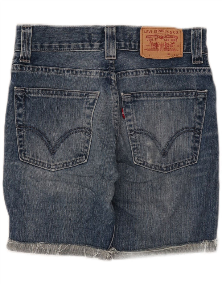 Shorts jeans feminino LEVI'S 511 Slim W29 algodão azul médio