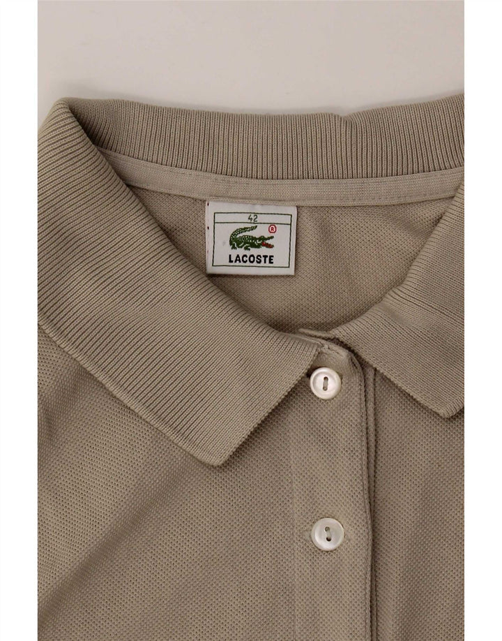 Polo feminino sem mangas Lacoste EU 42 grande cinza