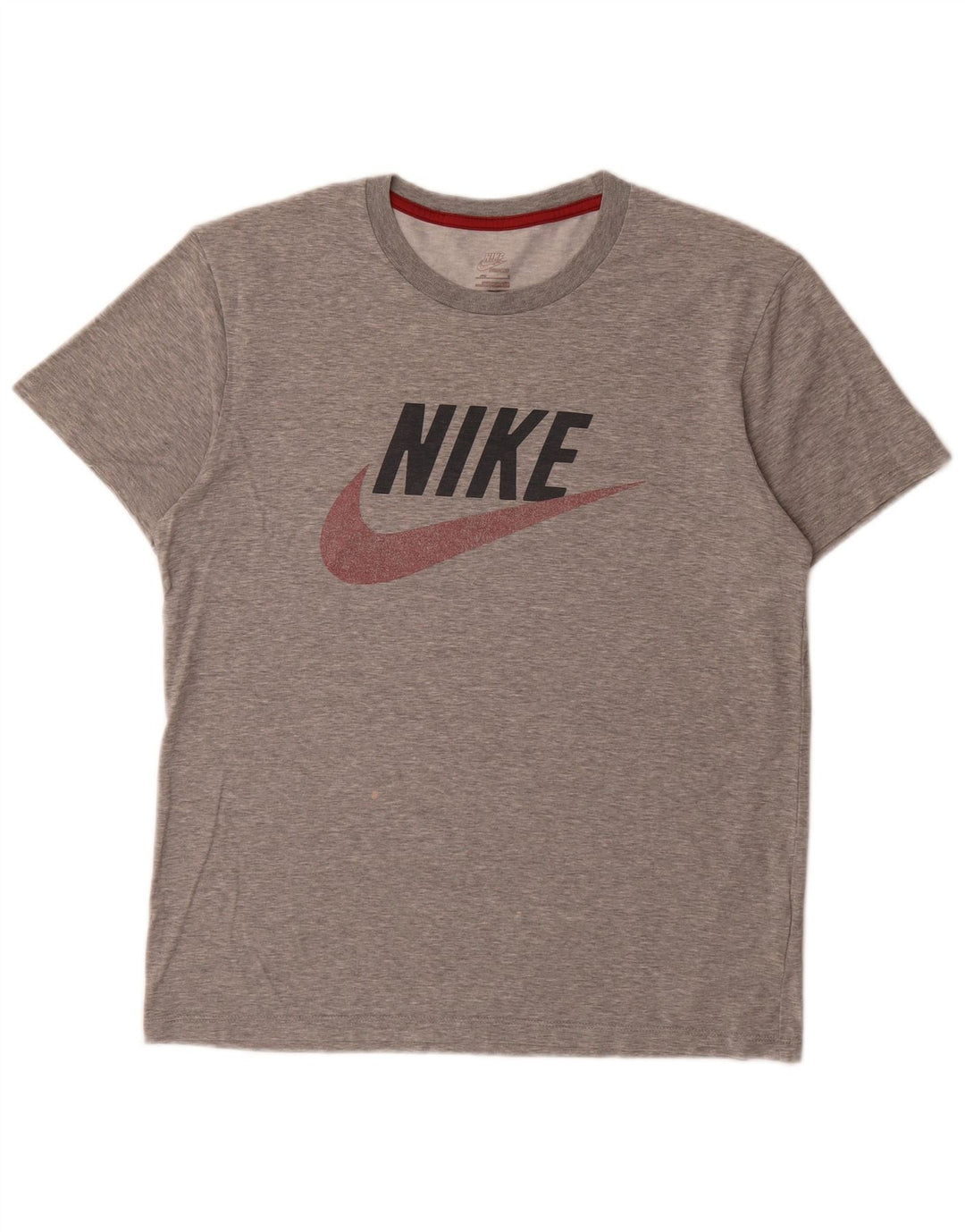 Camiseta Nike masculina gráfica Top pequeno algodão cinza