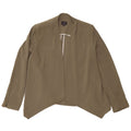 Cardigã feminino Marks & Spencer Reino Unido 10 pequeno poliéster cáqui