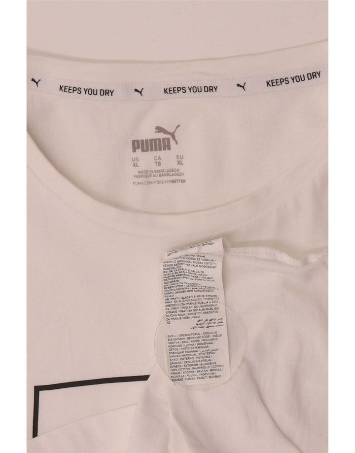 Camiseta masculina Puma Graphic Top XL algodão branco