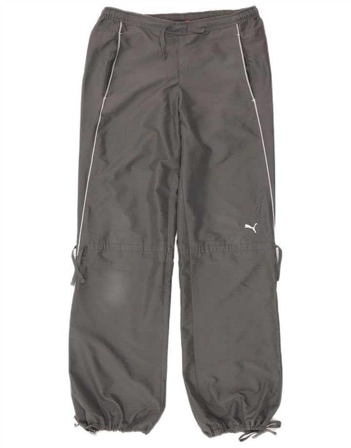Calça de treino feminina Puma Joggers UK 10 pequeno poliéster cinza
