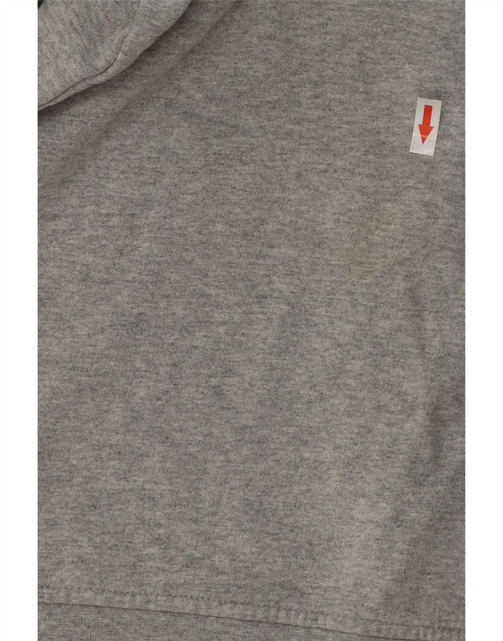 ADIDAS Suéter masculino com capuz e zíper cinza médio algodão colorblock