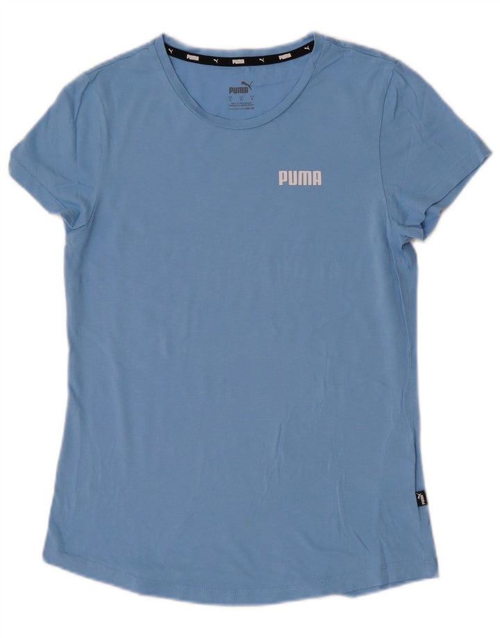 Camiseta feminina Puma UK 10 pequena algodão azul