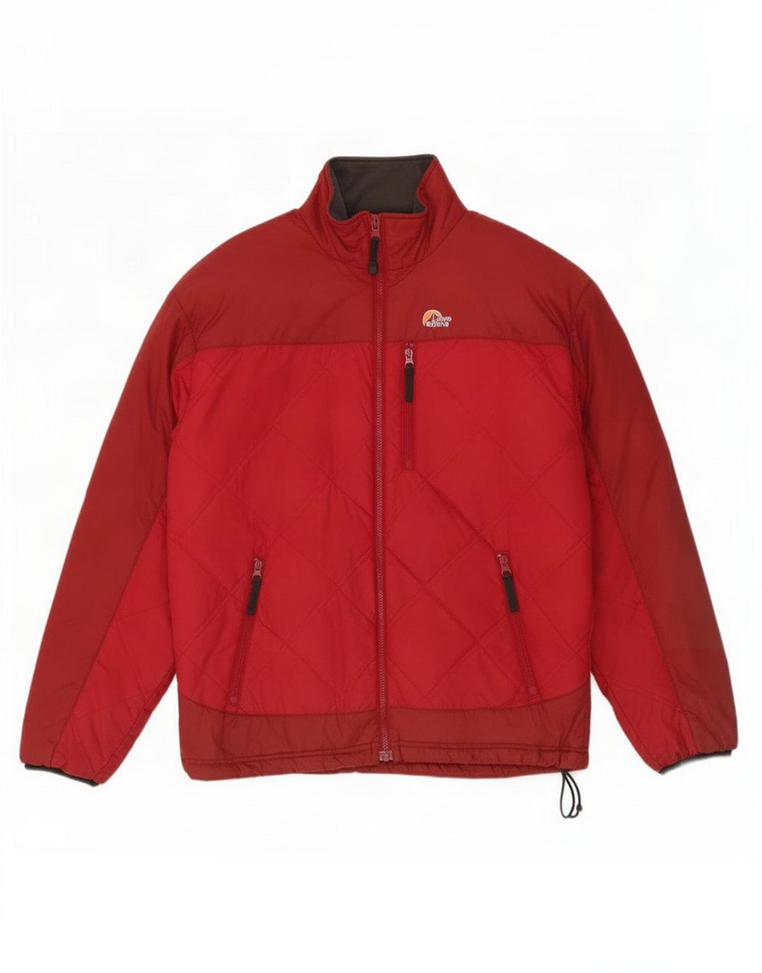 Jaqueta acolchoada masculina Lowe Alpine UK 38 Medium Red Colourblock Nylon