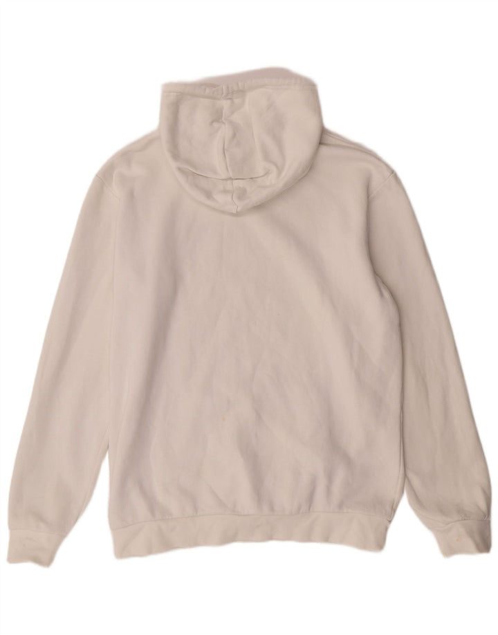 ADIDAS Mens Hoodie Jumper Médio Algodão Branco