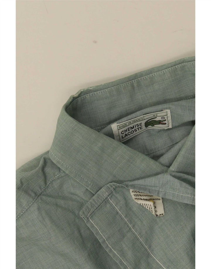 Camisa masculina Lacoste tamanho 40 algodão verde médio
