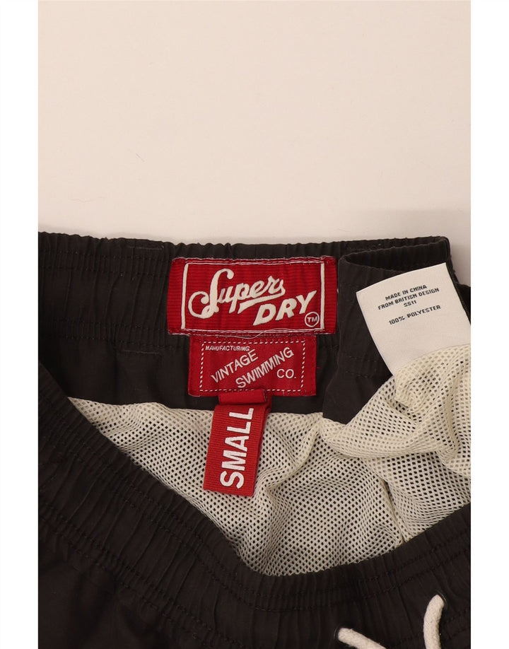 Shorts de natação masculino Superdry Graphic pequeno poliéster cinza