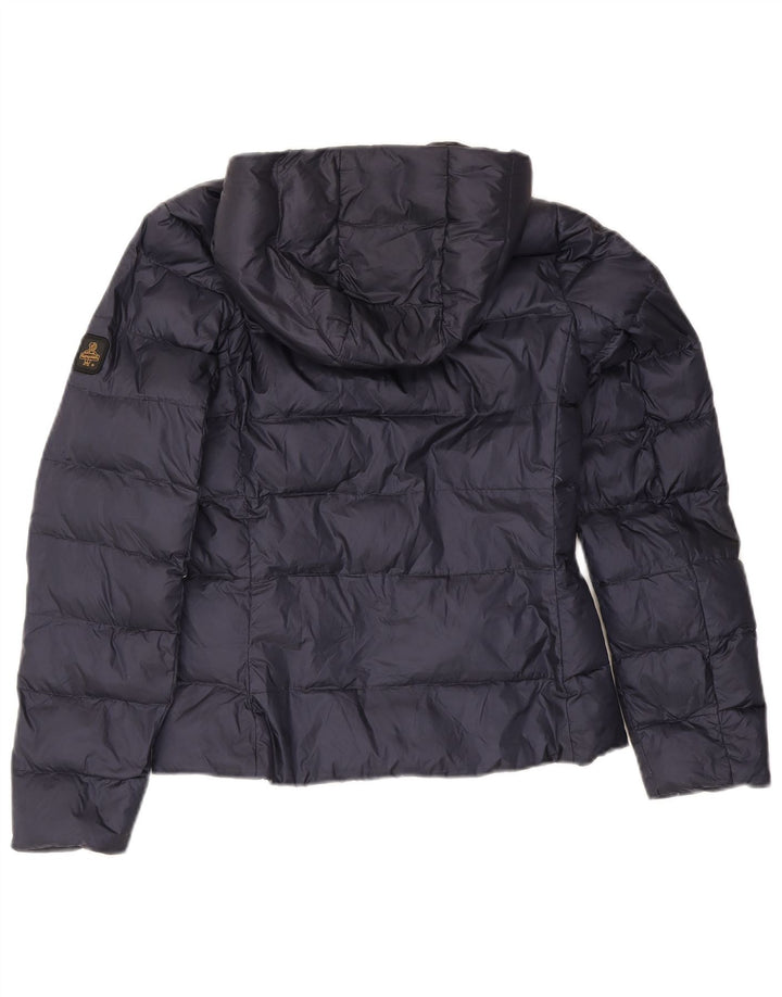 Jaqueta feminina acolchoada com capuz Refrigiwear IT 40 pequena azul marinho