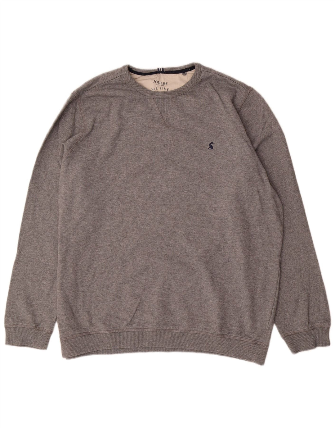 Moletom masculino Joules Jumper XL cinza manchado de algodão