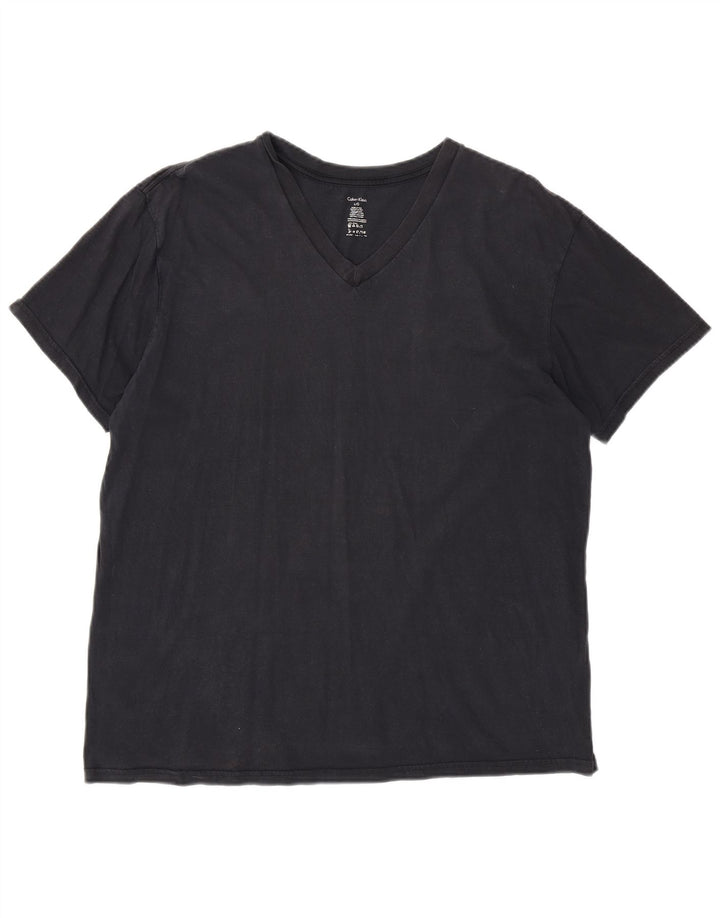 Camiseta masculina Calvin Klein grande algodão preto