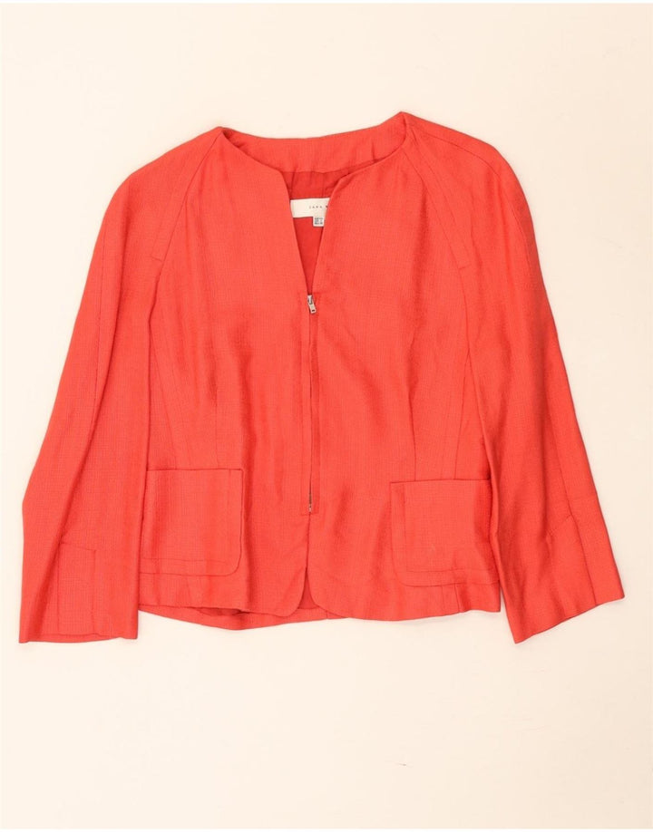 Jaqueta Bolero feminina Zara manga 3/4 EU 40 médio vermelho rayon