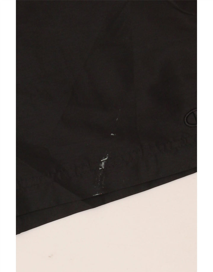 Shorts esportivos femininos Champion UK 14 grande poliéster preto