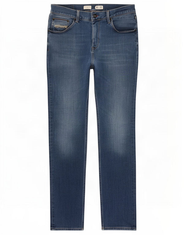 Tommy Hilfiger Masculino Bleecker Slim Jeans W32 L34 Azul Algodão