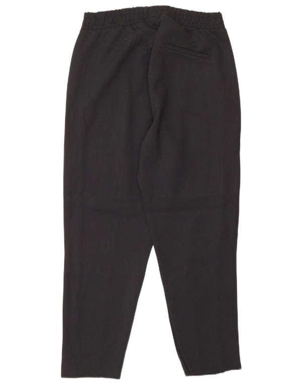 Calça de treino feminina Zara UK 12 médio preto colorblock poliamida