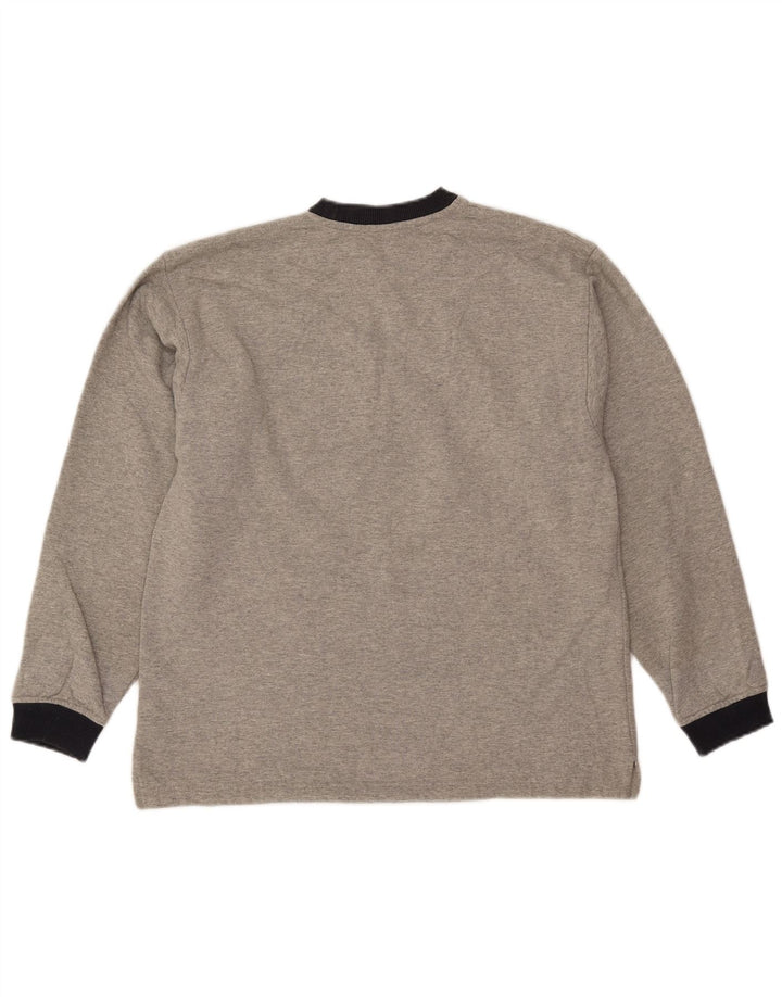 Moletom masculino Fila Graphic Jumper IT 48 algodão manchado cinza médio