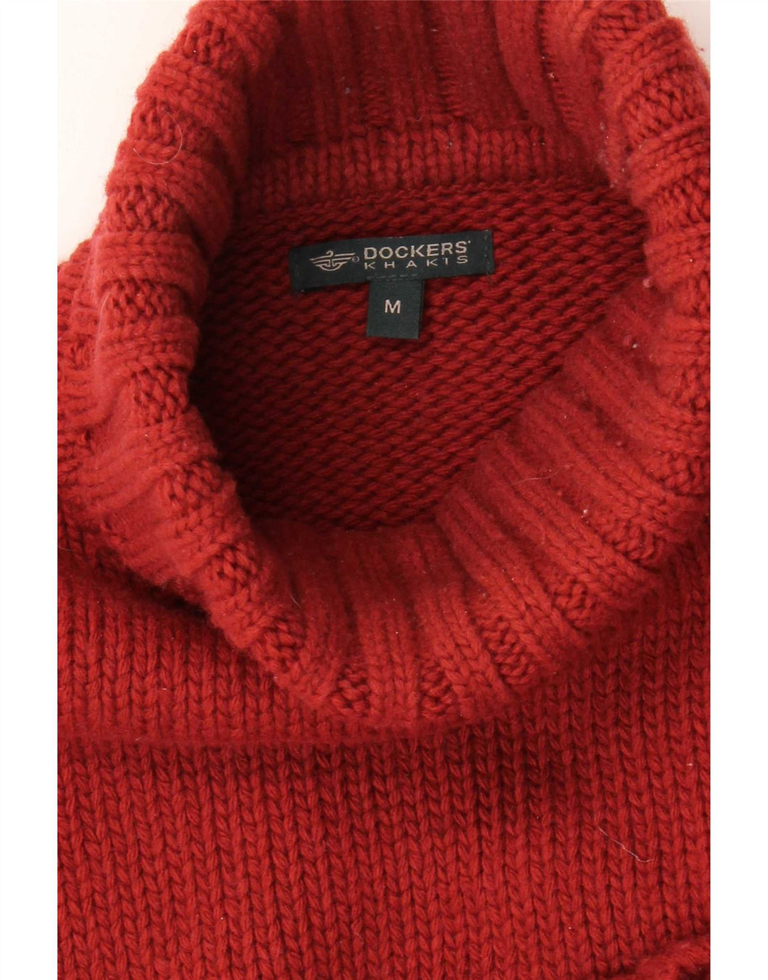 Suéter masculino Dockers com gola redonda, vermelho médio