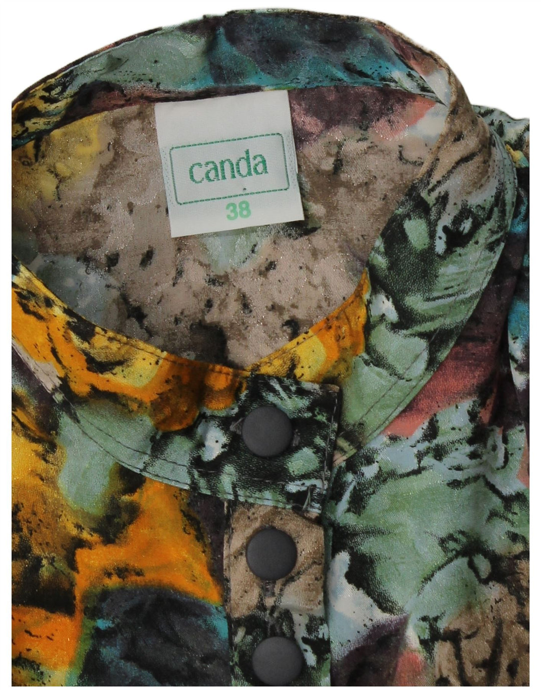 Blusa feminina CANDA com estampa abstrata UE 38 média multicolorida