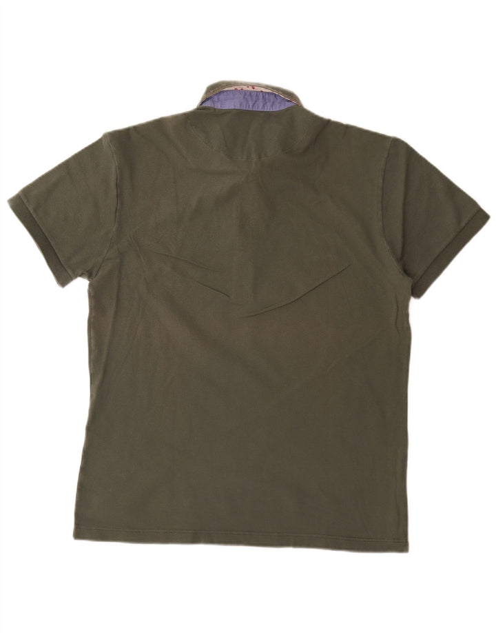 Camisa polo masculina Brooksfield IT 52 grande algodão cáqui