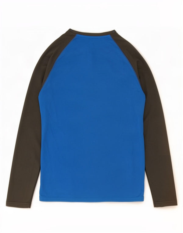 Mountain Warehouse Mens IsoCool Top Manga Longa Pequeno Colourblock Azul