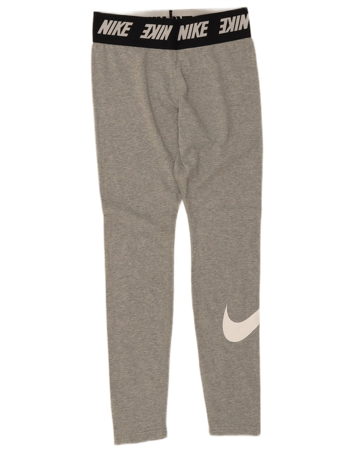 Leggings Nike Femininas Graphic UK 10 Algodão Colourblock Cinza Médio