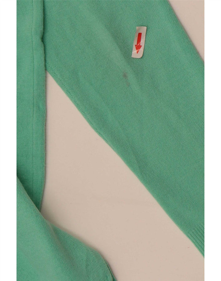 Suéter feminino Marks & Spencer com decote em V Reino Unido 12 acrílico verde médio