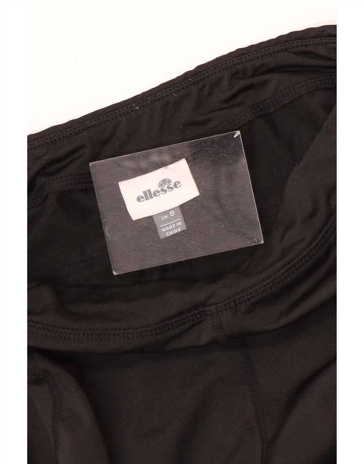 Leggings Capri Ellesse Feminina UK 8 Pequenas Pretas
