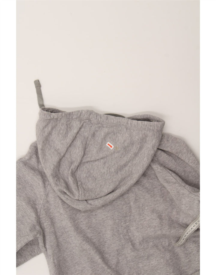 REEBOK Womens Zip Hoodie Sweater UK 14 Medium Grey Cotton Vintage Reebok and Second-Hand Reebok from Messina Hembry 