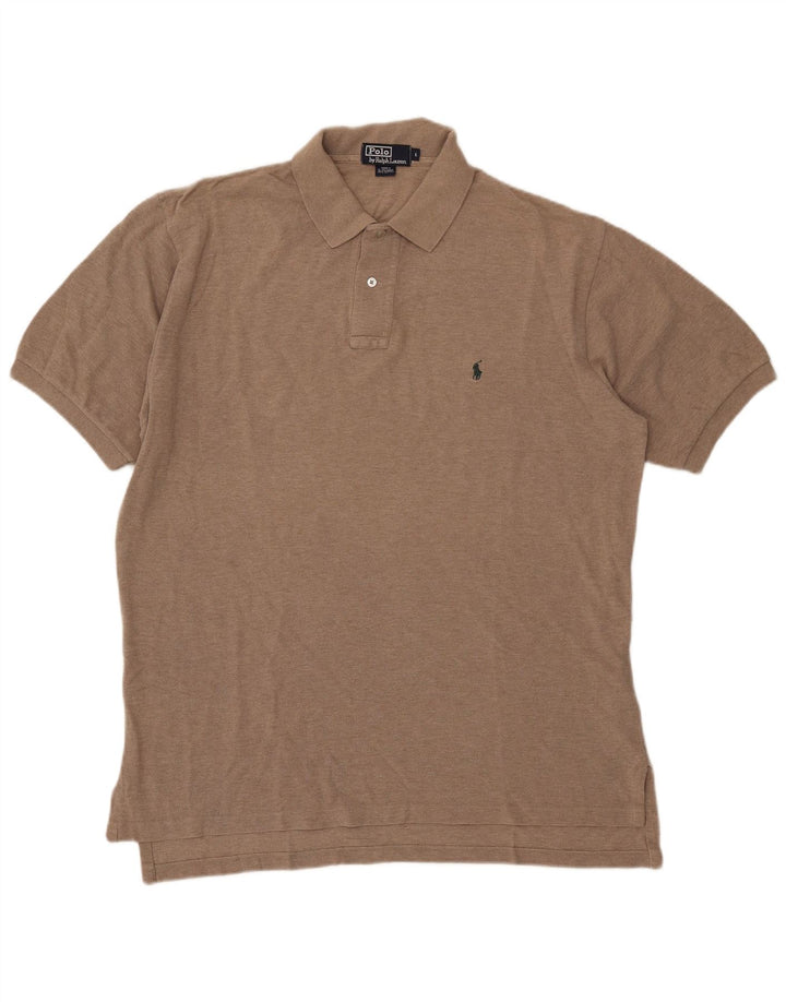 Camisa polo masculina Polo Ralph Lauren grande algodão bege