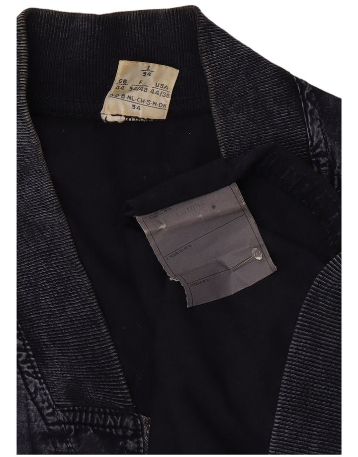 Jaqueta jeans masculina Belfe & Belfe Reino Unido 44 2XL algodão azul marinho