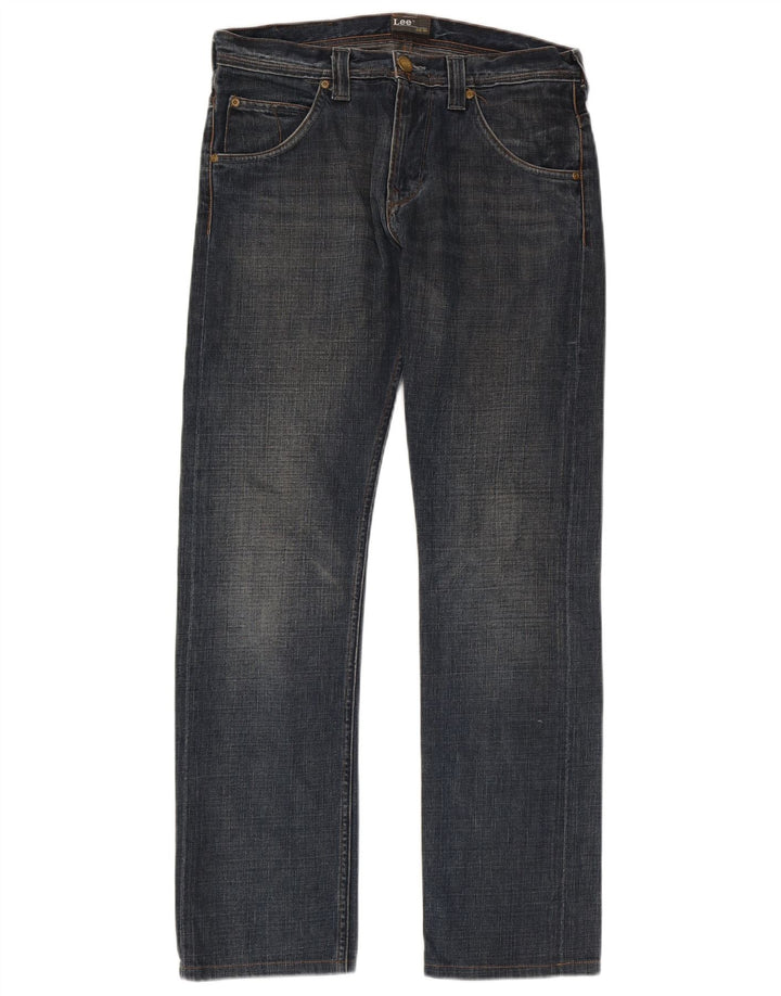 Lee Mens Zed Straight Jeans W31 L34 Azul Algodão