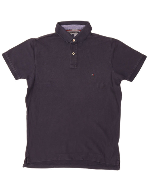 Camisa polo masculina TOMMY HILFIGER médio algodão azul marinho