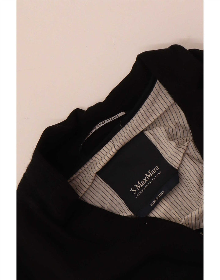 Jaqueta blazer feminina Max Mara com 3 botões UK 4 XS preta