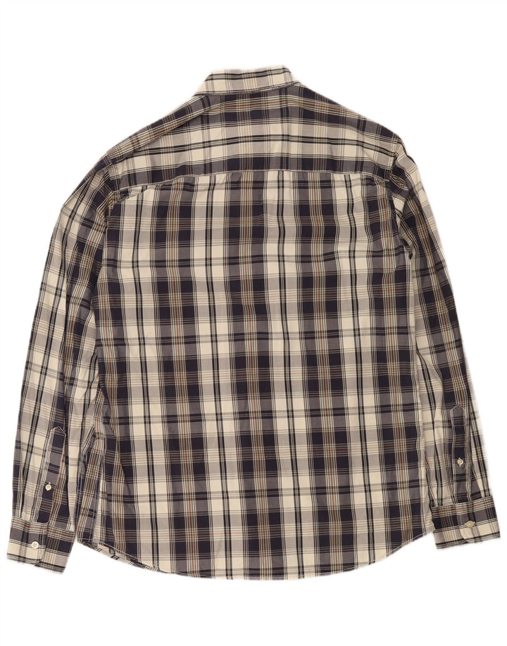 Camisa masculina Henri Lloyd grande xadrez multicolorida de algodão
