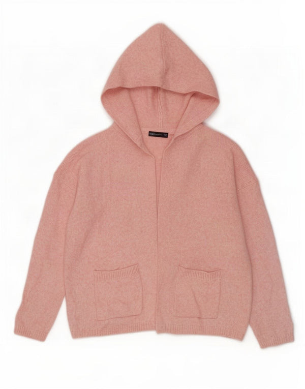 Suéter cardigã feminino com capuz grande Marks & Spencer Reino Unido 16 grande rosa