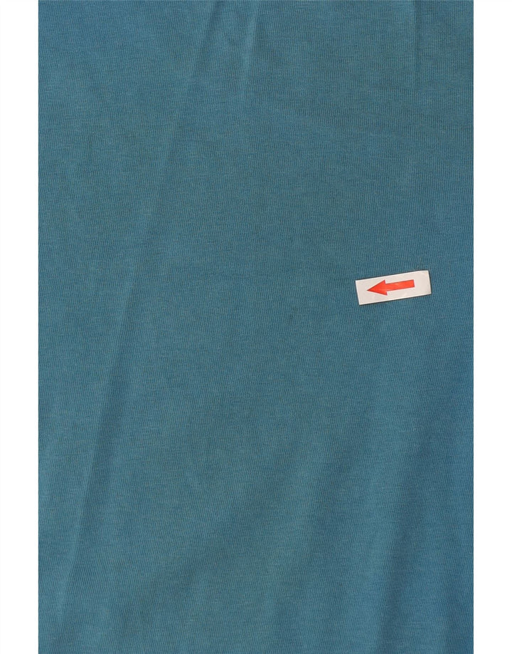 Lyle & Scott Camiseta masculina top pequeno azul colorblock algodão