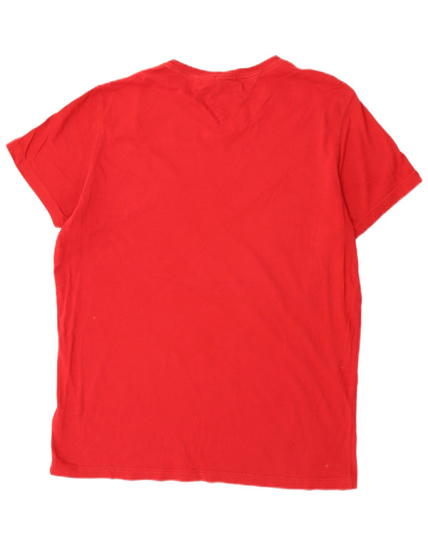 Tommy Hilfiger Camiseta masculina gráfica Top XL algodão vermelho