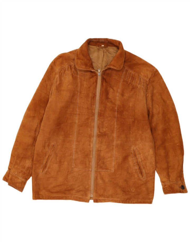 Jaqueta masculina VINTAGE de camurça solta IT 44 XS bege