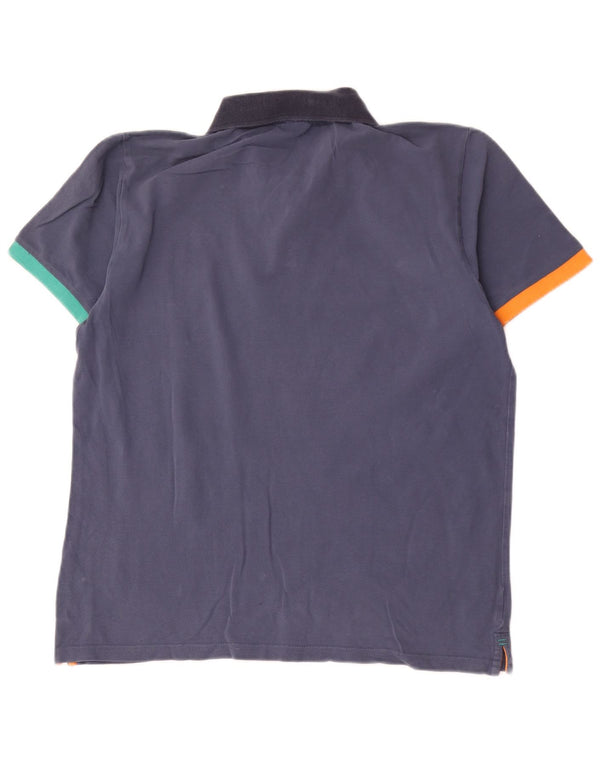 Camisa polo masculina North Sails médio azul marinho algodão colorblock