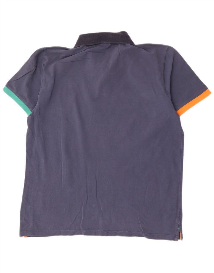 Camisa polo masculina North Sails médio azul marinho algodão colorblock