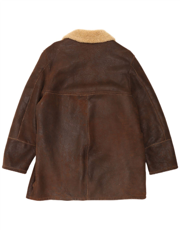 Jaqueta masculina Pirbos Shearling IT 58 4XL marrom shearling