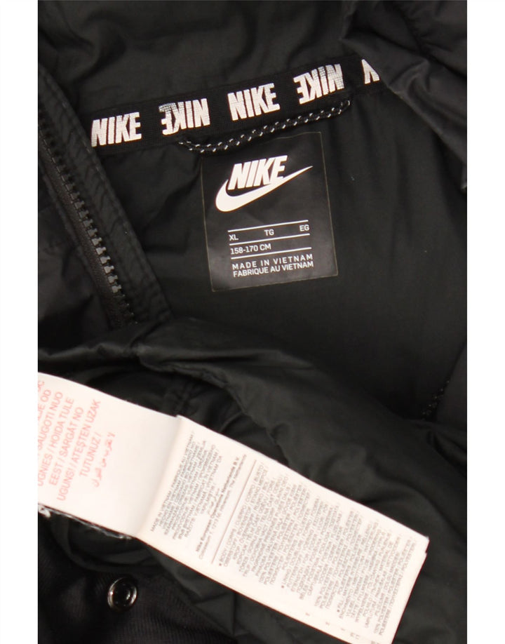 Jaqueta acolchoada com capuz Nike Boys 13-14 anos XL preto poliéster