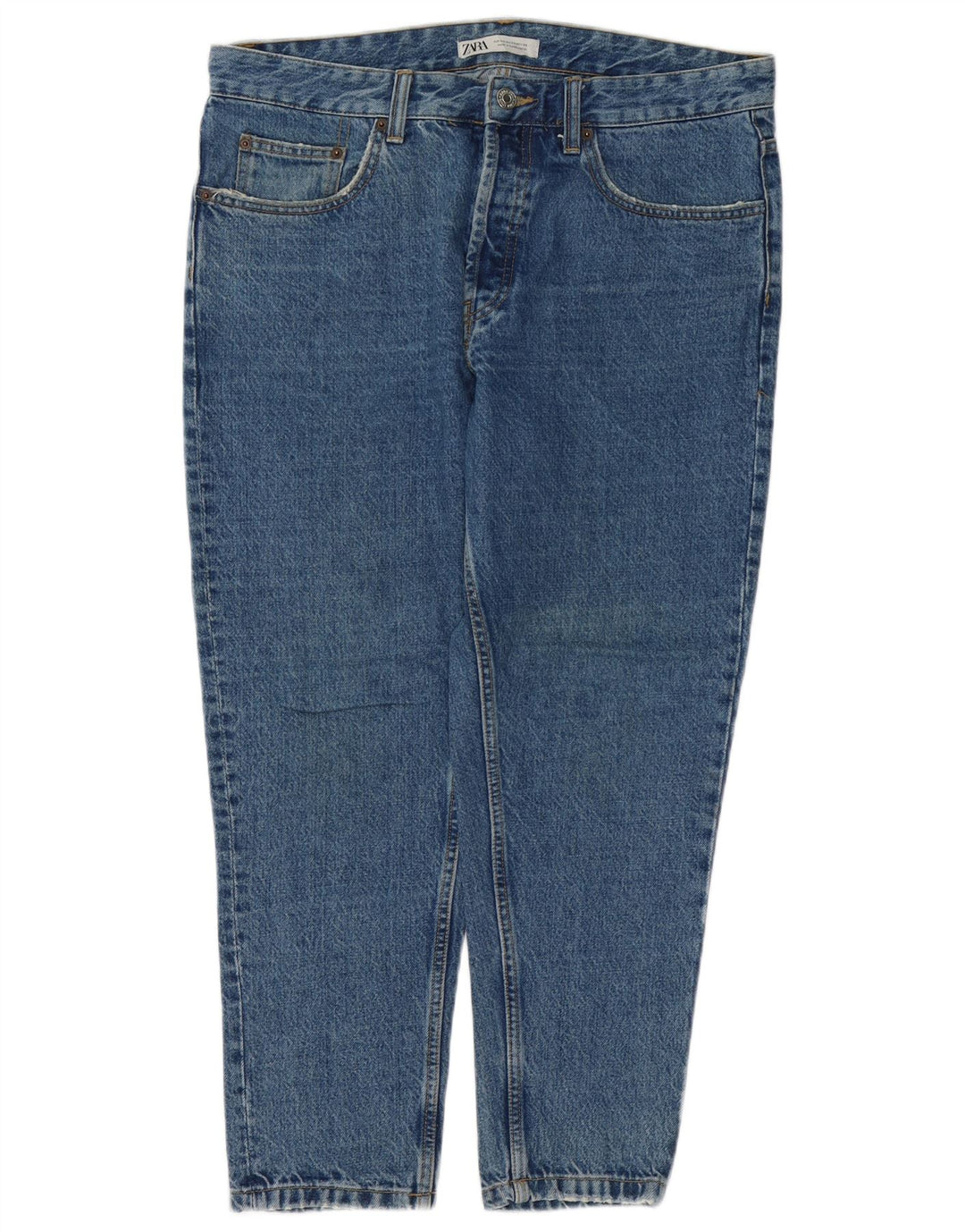 Zara Mens Tapered Jeans EU 44 Grande W34 L27 Azul