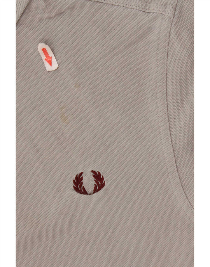 Camisa polo masculina Fred Perry algodão cinza médio