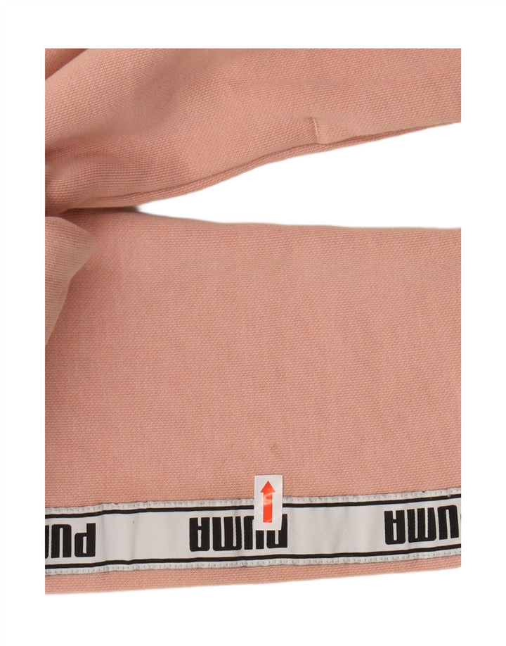 Jaqueta PUMA feminina com agasalho gráfico 11-12 anos algodão rosa